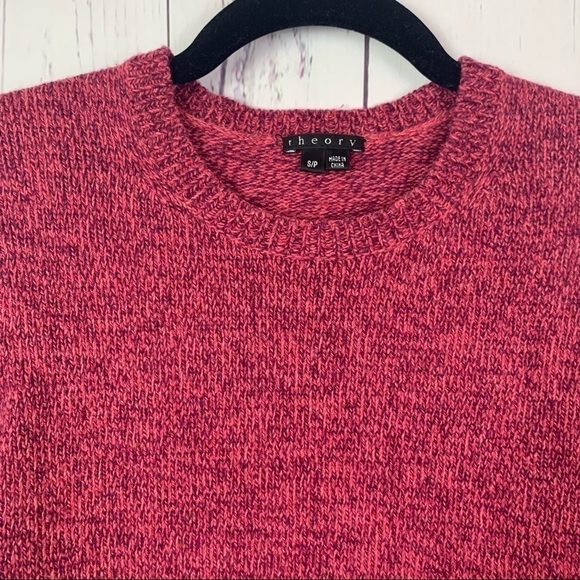 Theory | pink heathered 100% wool crewneck sweater - Picture 4 of 8